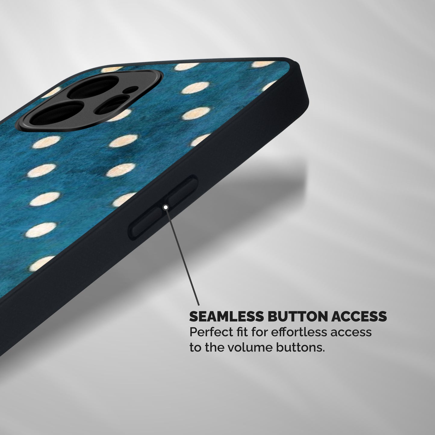 Classic Blue Polka Shockproof Hybrid Protection (Metal + TPU) Back Case Cover