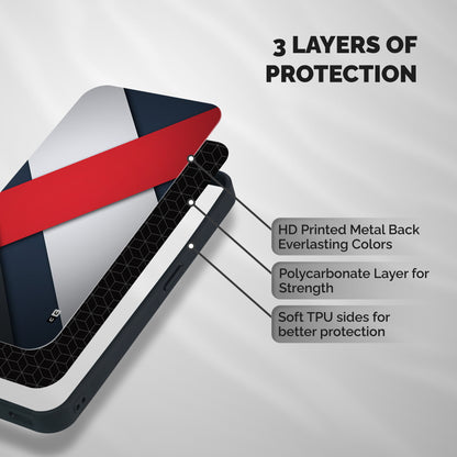 Classic Bold Shockproof Hybrid Protection (Metal + TPU) Back Case Cover