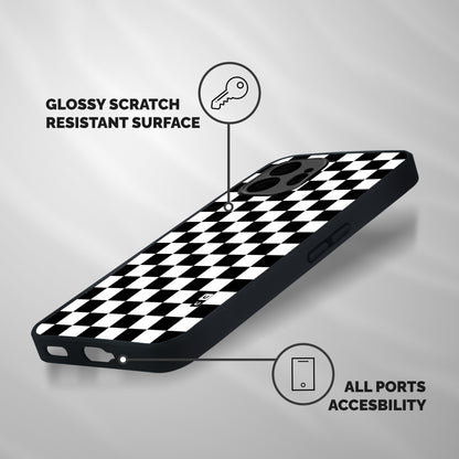 Classic Check Shockproof Hybrid Protection (Metal + TPU) Back Case Cover