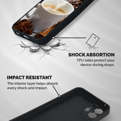 Classic Coffee Beans Shockproof Hybrid Protection (Metal + TPU) Back Case Cover