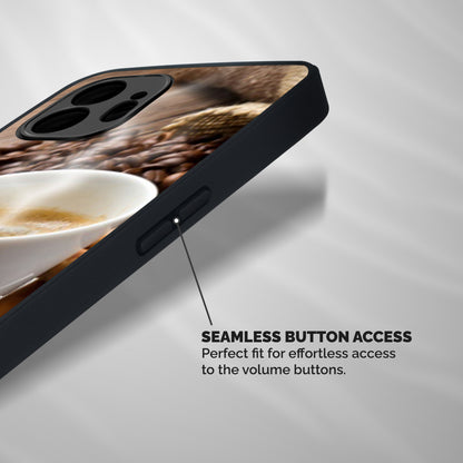 Classic Coffee Beans Shockproof Hybrid Protection (Metal + TPU) Back Case Cover