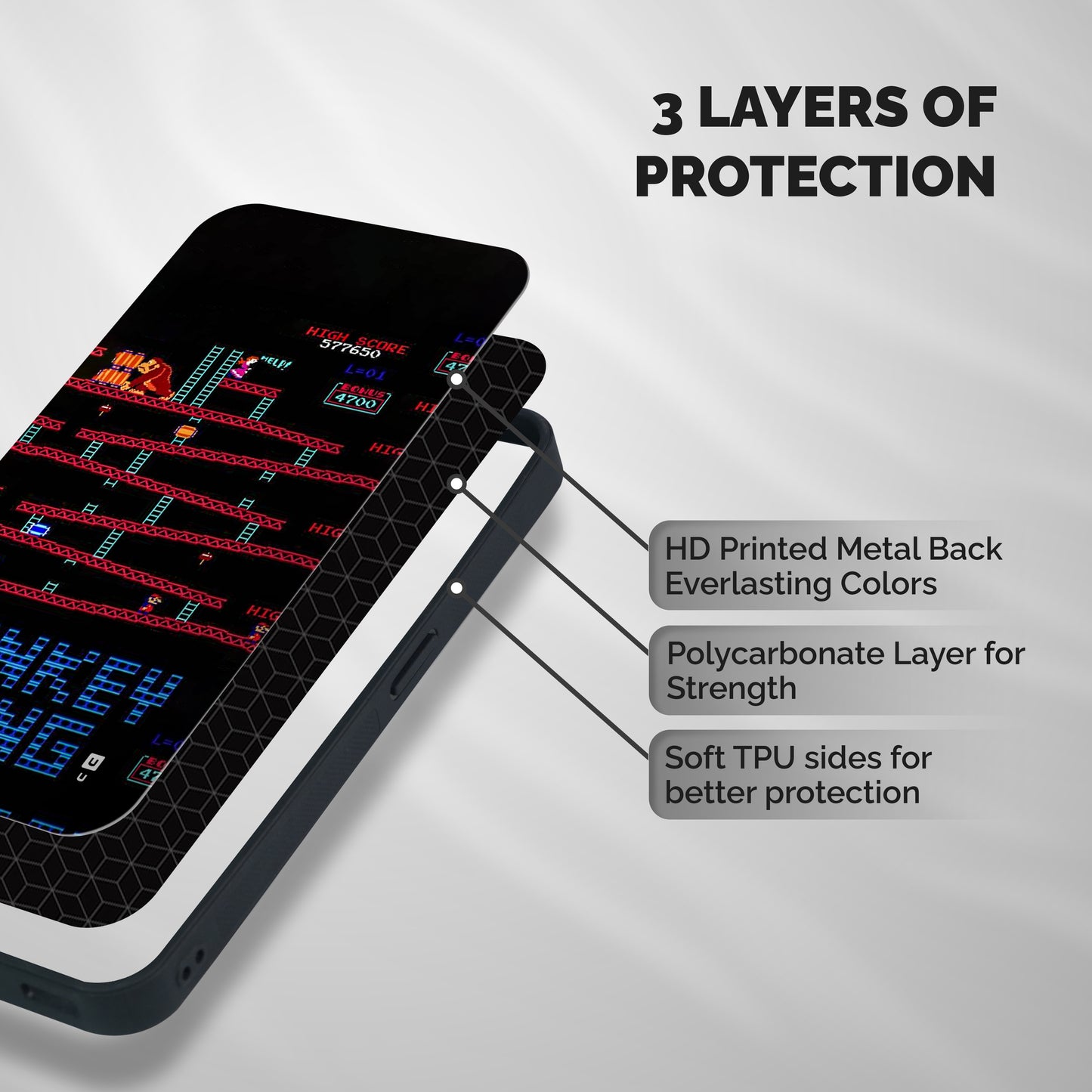 Classic Gorilla Game Shockproof Hybrid Protection (Metal + TPU) Back Case Cover