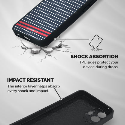 Classic Polka Dots Shockproof Hybrid Protection (Metal + TPU) Back Case Cover