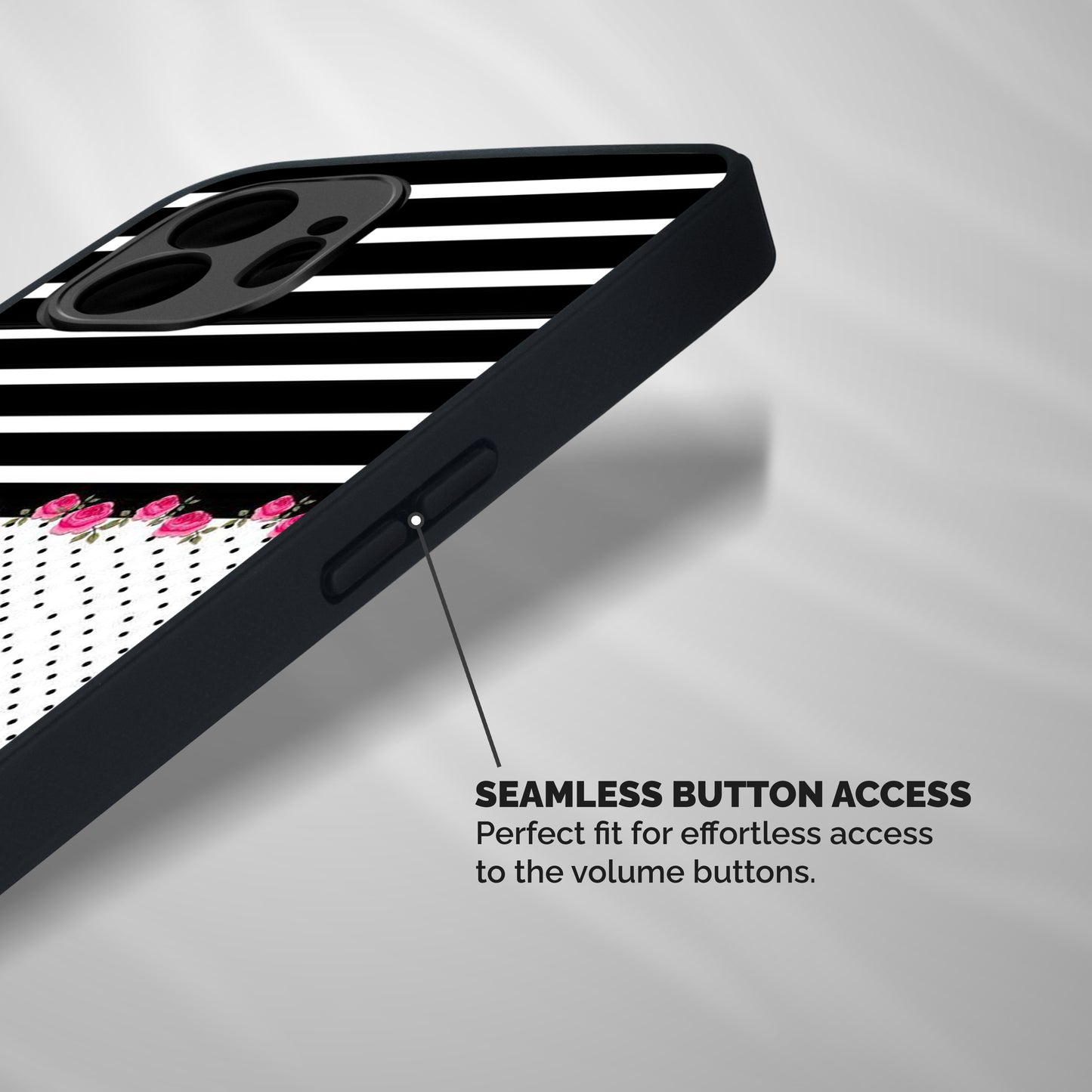 Classic Polka Stripes Shockproof Hybrid Protection (Metal + TPU) Back Case Cover