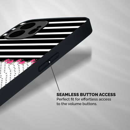 Classic Polka Stripes Shockproof Hybrid Protection (Metal + TPU) Back Case Cover