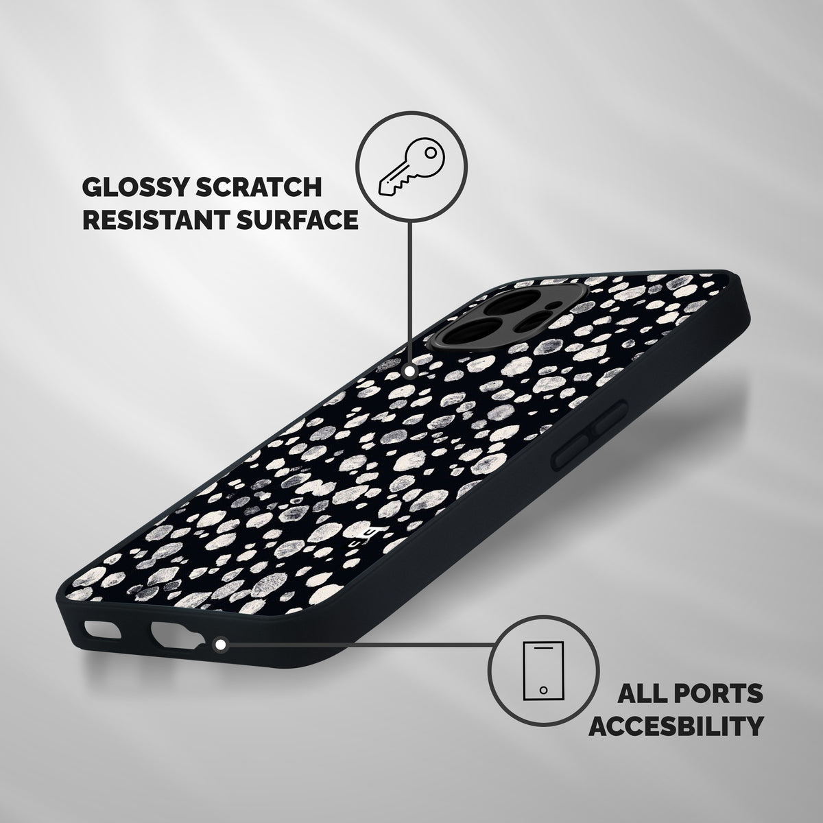 Classic Rocks Pattern Shockproof Hybrid Protection (Metal + TPU) Back Case Cover