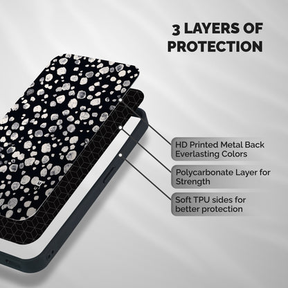 Classic Rocks Pattern Shockproof Hybrid Protection (Metal + TPU) Back Case Cover