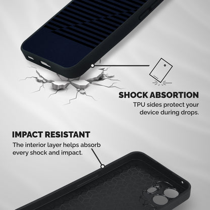 Classic Stripes Cut Shockproof Hybrid Protection (Metal + TPU) Back Case Cover