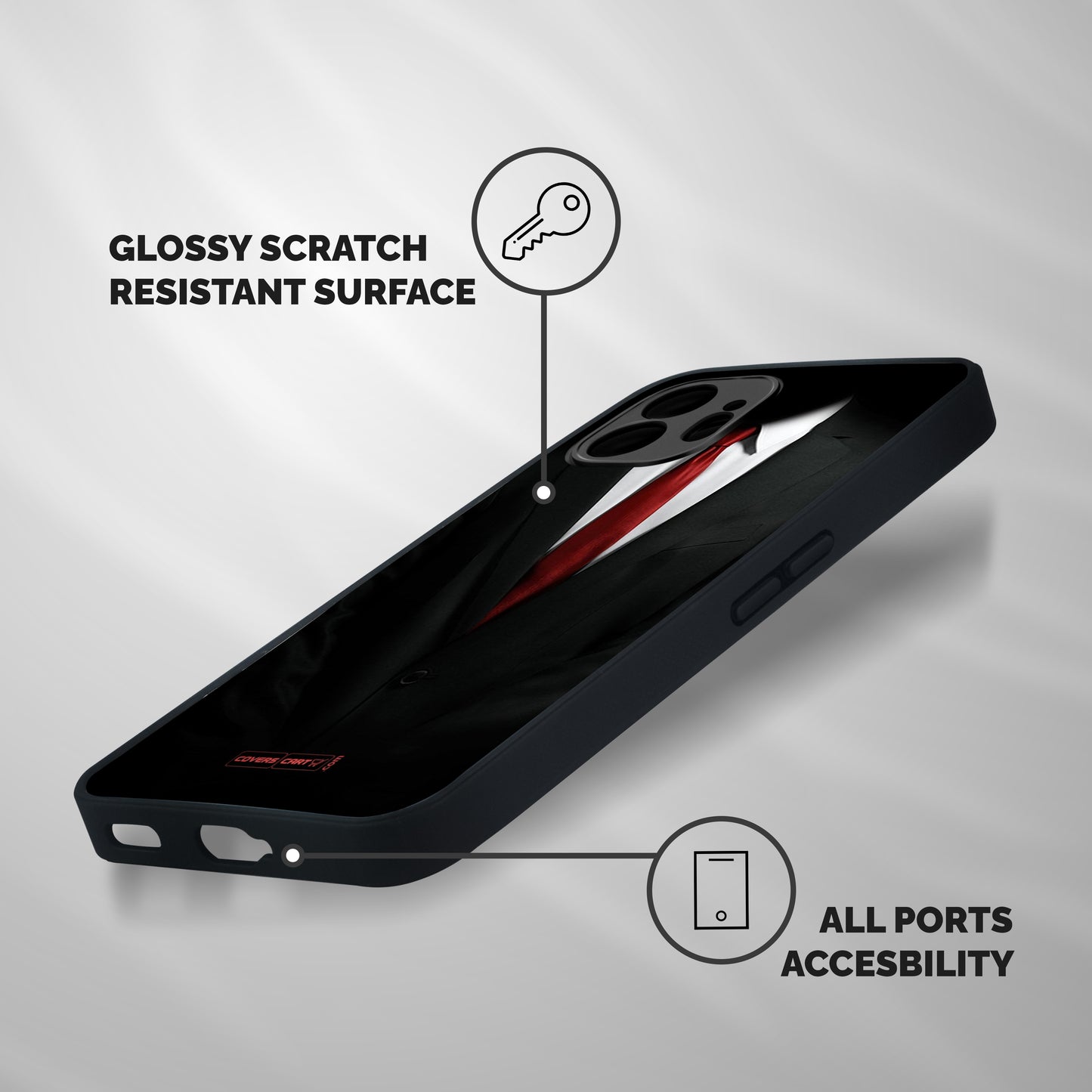Classic Suit Shockproof Hybrid Protection (Metal + TPU) Back Case Cover