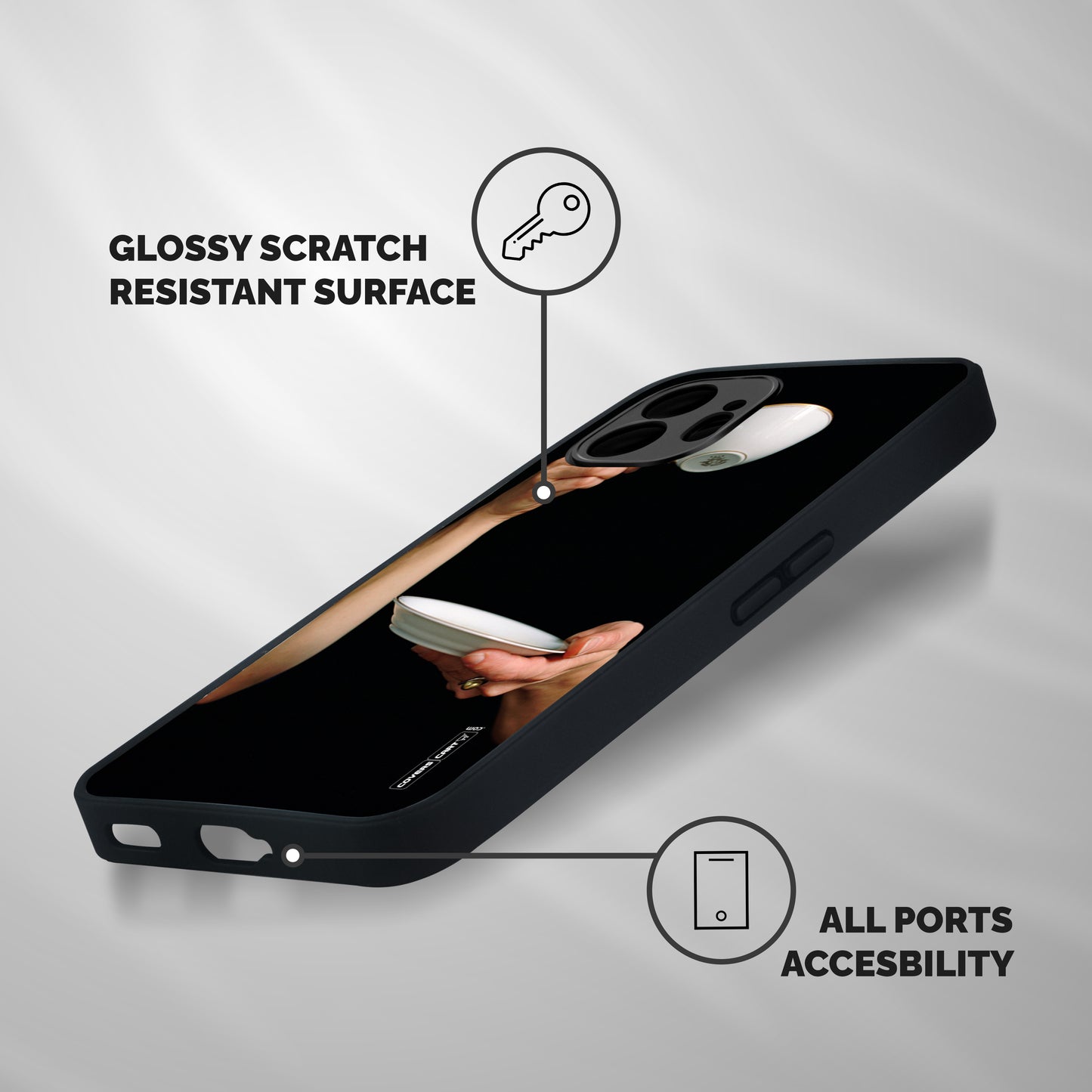 Classic Tea Cup Shockproof Hybrid Protection (Metal + TPU) Back Case Cover