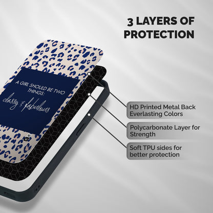 Classy and Fabulous Shockproof Hybrid Protection (Metal + TPU) Back Case Cover
