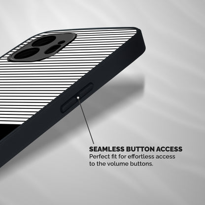 Classy Black Stripes Shockproof Hybrid Protection (Metal + TPU) Back Case Cover