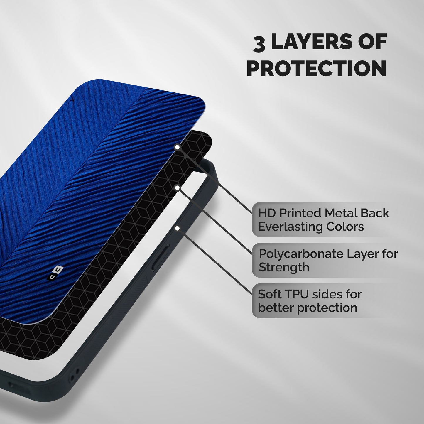 Classy Blues Shockproof Hybrid Protection (Metal + TPU) Back Case Cover