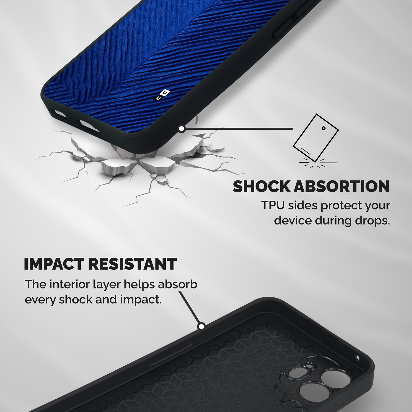 Classy Blues Shockproof Hybrid Protection (Metal + TPU) Back Case Cover