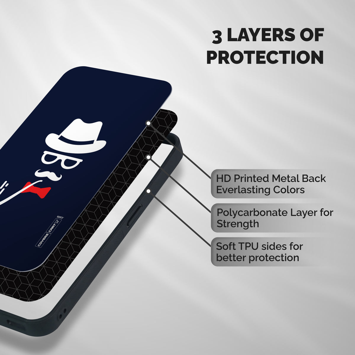 Classy Dad Shockproof Hybrid Protection (Metal + TPU) Back Case Cover