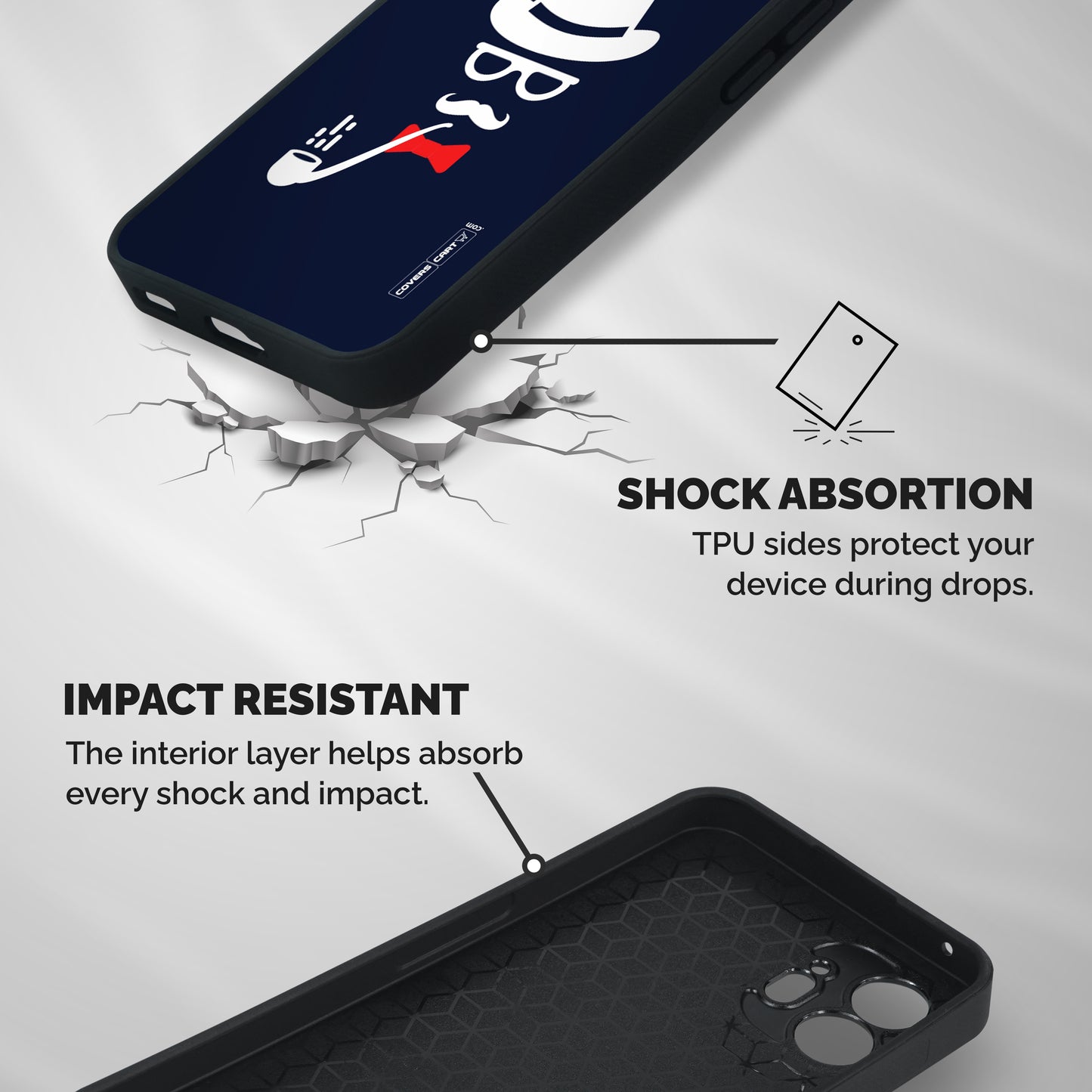 Classy Dad Shockproof Hybrid Protection (Metal + TPU) Back Case Cover