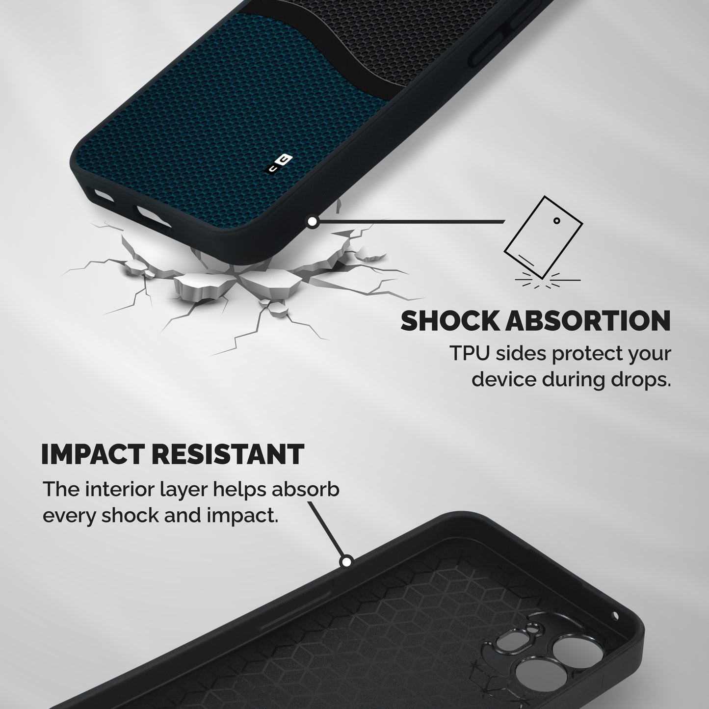 Classy Rugged Bicolor Shockproof Hybrid Protection (Metal + TPU) Back Case Cover