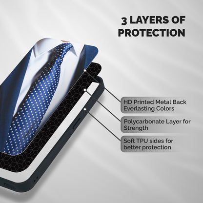 Classy Tie Shockproof Hybrid Protection (Metal + TPU) Back Case Cover