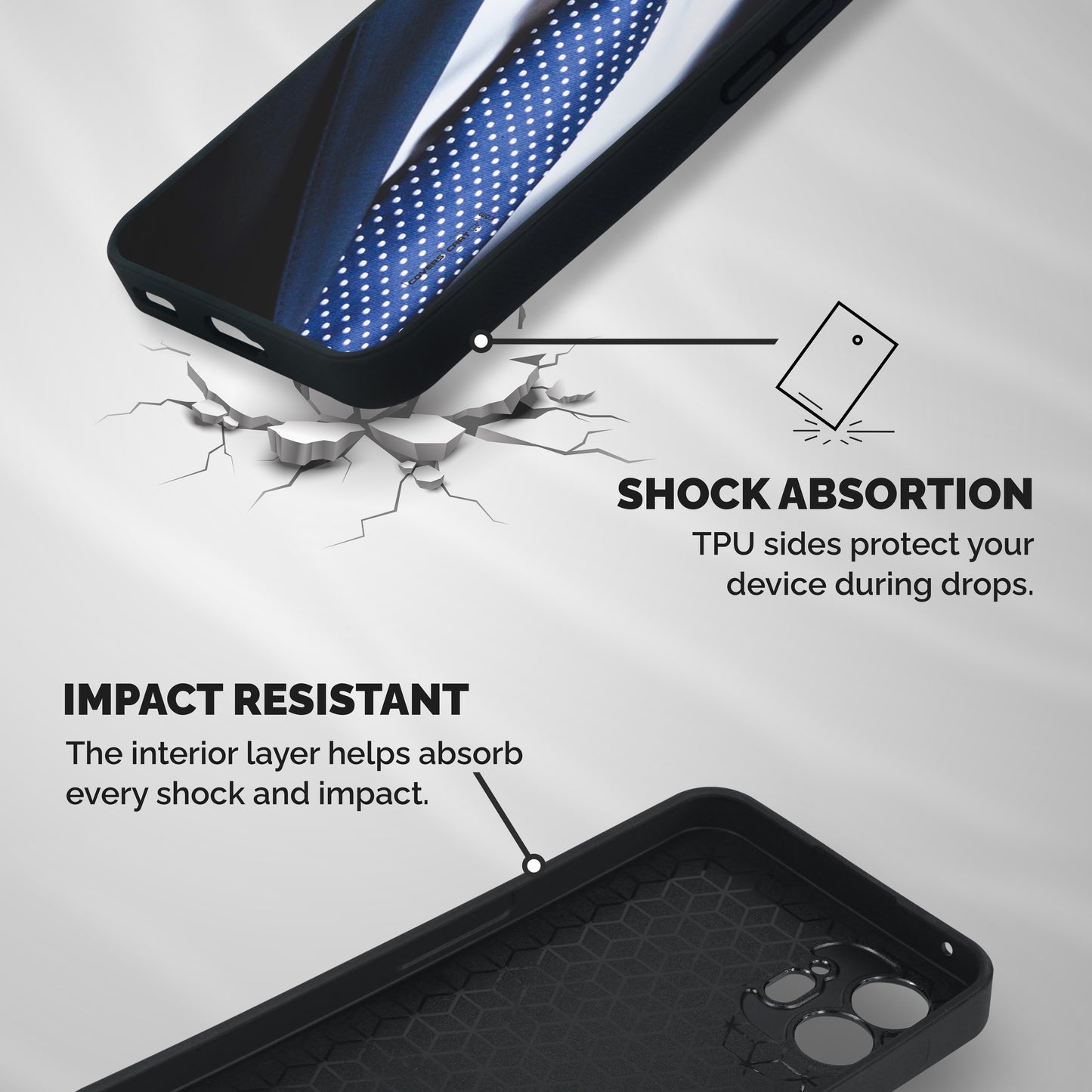 Classy Tie Shockproof Hybrid Protection (Metal + TPU) Back Case Cover