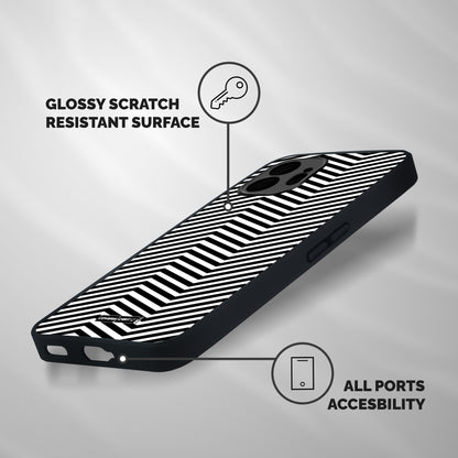 Classy Zig Zag Shockproof Hybrid Protection (Metal + TPU) Back Case Cover