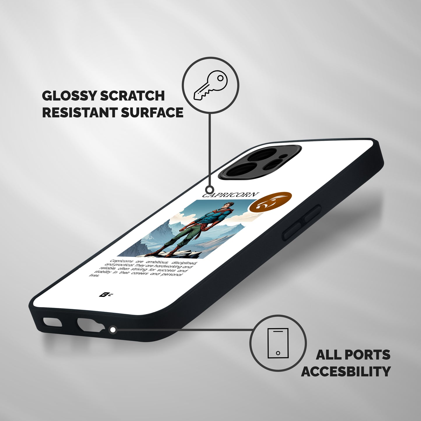 Clever Capricorn Shockproof Hybrid Protection (Metal + TPU) Back Case Cover