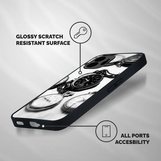 Clock Collection Shockproof Hybrid Protection (Metal + TPU) Back Case Cover