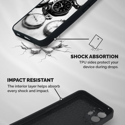 Clock Collection Shockproof Hybrid Protection (Metal + TPU) Back Case Cover