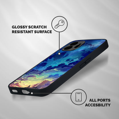 Cloud Art Shockproof Hybrid Protection (Metal + TPU) Back Case Cover