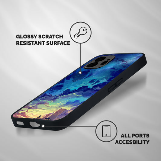 Cloud Art Shockproof Hybrid Protection (Metal + TPU) Back Case Cover