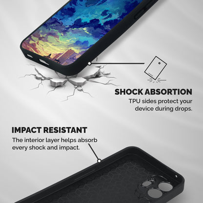 Cloud Art Shockproof Hybrid Protection (Metal + TPU) Back Case Cover