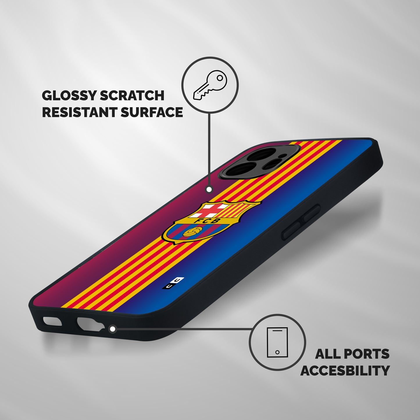 Club Barcelona Shockproof Hybrid Protection (Metal + TPU) Back Case Cover