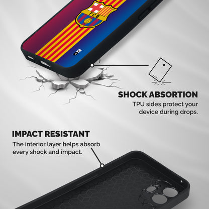 Club Barcelona Shockproof Hybrid Protection (Metal + TPU) Back Case Cover