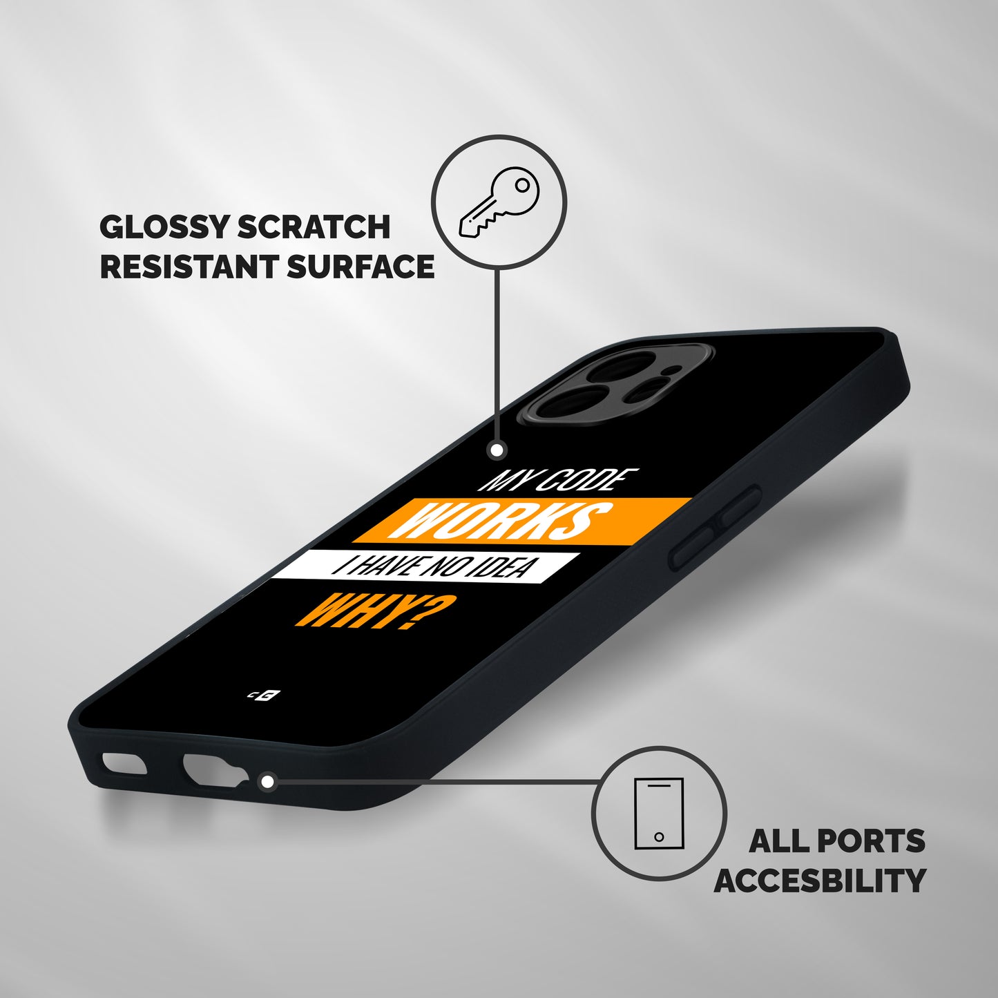Coders Thought Shockproof Hybrid Protection (Metal + TPU) Back Case Cover