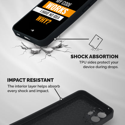 Coders Thought Shockproof Hybrid Protection (Metal + TPU) Back Case Cover