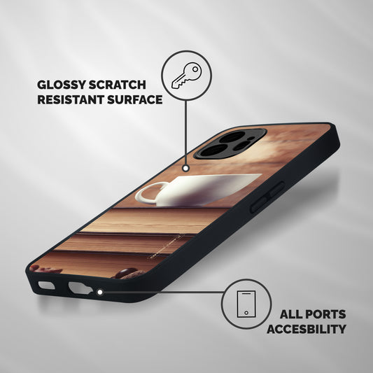 Coffee And Bookworm Shockproof Hybrid Protection (Metal + TPU) Back Case Cover