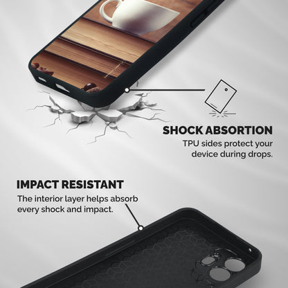 Coffee And Bookworm Shockproof Hybrid Protection (Metal + TPU) Back Case Cover