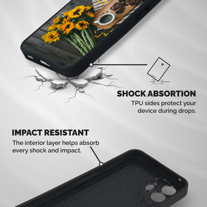 Coffee and Flowers Shockproof Hybrid Protection (Metal + TPU) Back Case Cover