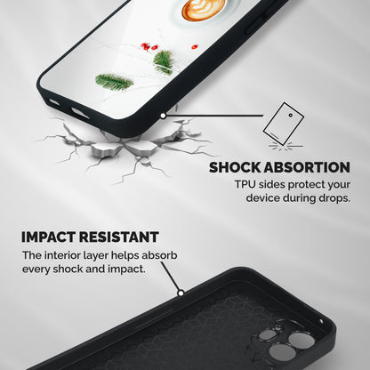 Coffee and Leafs Shockproof Hybrid Protection (Metal + TPU) Back Case Cover