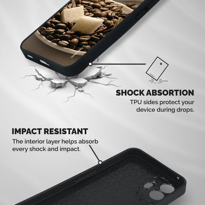 Coffee And Sugar Cubes Shockproof Hybrid Protection (Metal + TPU) Back Case Cover