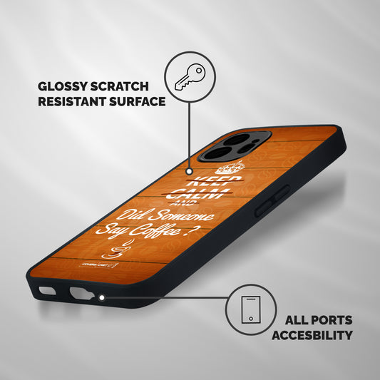 Coffee Ardour Shockproof Hybrid Protection (Metal + TPU) Back Case Cover