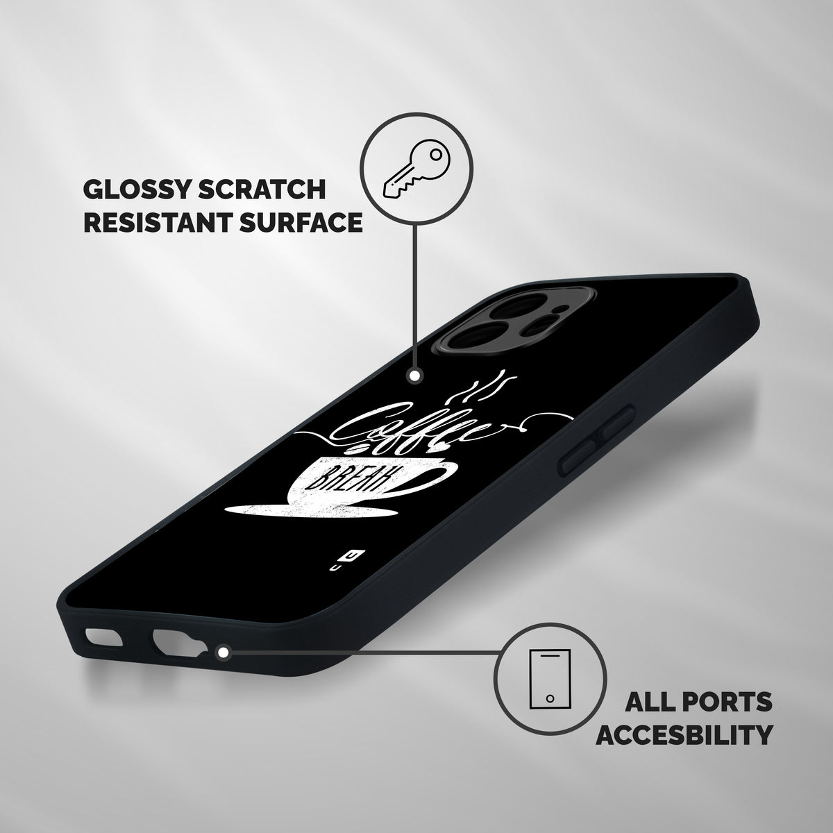 Coffee Break Shockproof Hybrid Protection (Metal + TPU) Back Case Cover