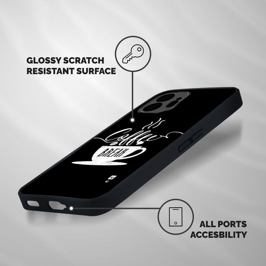 Coffee Break Shockproof Hybrid Protection (Metal + TPU) Back Case Cover