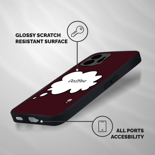 Coffee Bubble Shockproof Hybrid Protection (Metal + TPU) Back Case Cover