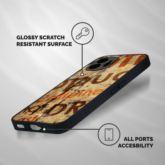 Coffee Caffeine Shockproof Hybrid Protection (Metal + TPU) Back Case Cover