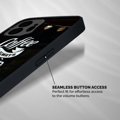 Coffee Idea Shockproof Hybrid Protection (Metal + TPU) Back Case Cover