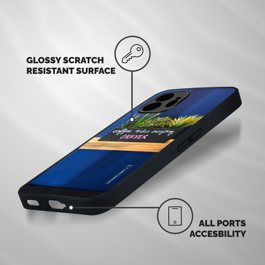 Coffee Makes Everything Okayer Shockproof Hybrid Protection (Metal + TPU) Back Case Cover