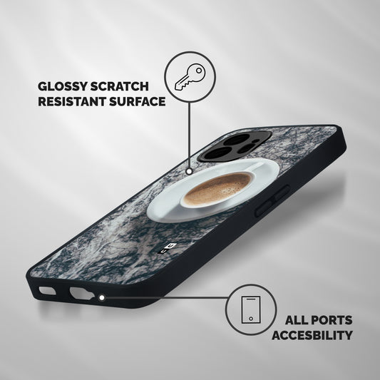 Coffee On Marble Shockproof Hybrid Protection (Metal + TPU) Back Case Cover