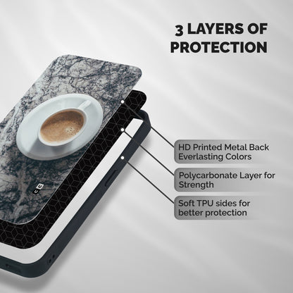 Coffee On Marble Shockproof Hybrid Protection (Metal + TPU) Back Case Cover