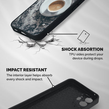 Coffee On Marble Shockproof Hybrid Protection (Metal + TPU) Back Case Cover