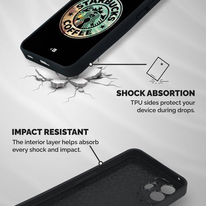 Coffee StarBucks Shockproof Hybrid Protection (Metal + TPU) Back Case Cover